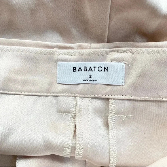 New Aritzia Babaton Refined Cargo Pants High Waist Satin in Blush Pink - Picture 9 of 15